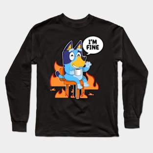 bluey coffee Long Sleeve T-Shirt